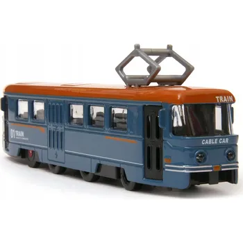 autíčko Kovový model tramvaje RETRO se zvukem a světlem