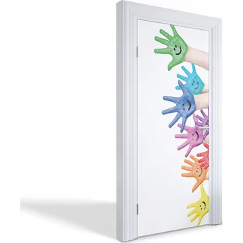 Fototapeta Samolepicí samolepící na dveře a nábytek Barevné ruce 95 x 205 cm