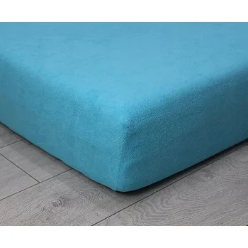 Prostěradlo Froté prostěradlo s gumou 220x200 luxusní silné TYRKYSOVÉ