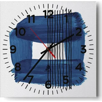 Hodiny Nástěnné hodiny do kuchyně 30x30 Abstrakce Stylové hodiny na skle Loft Tiché