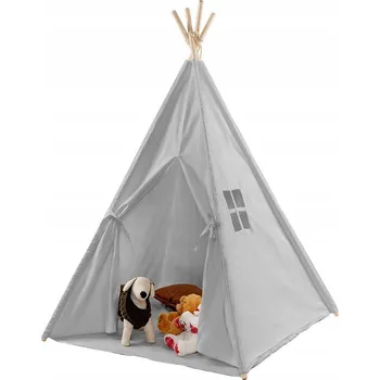 Obraz Stan teepee indiánský wigwam pro děti na hraní doma i na zahradě, šedý
