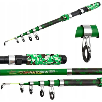 Rybářský prut Teleskopický prut Miracle Fish VICTORY 210 cm, vrhací zátěž: 80-120g, 2,1 m MASKÁČOVÝ