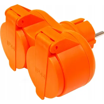 Elektrická zásuvka Elektrická Zásuvka hermetická MojeLedy oranžová