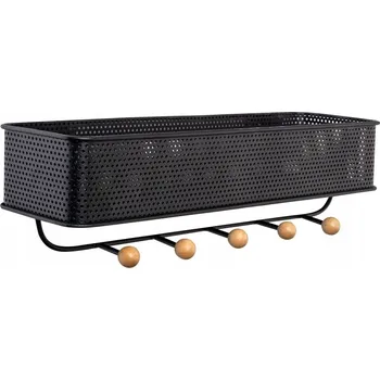 Věšák Šatní ramínko z kovu Velano, černý