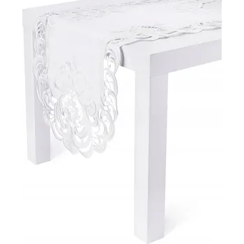 ubrus Bílý běhoun 170 x 40 cm