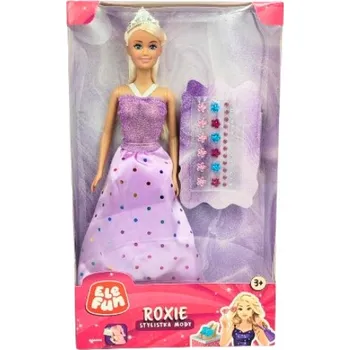 Panenka PANENKA ROXIE, MÓDNÍ STYLISTKA NA PLES, 30 CM, 5 DÍLŮ
