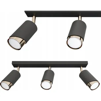 Závěsné svítidlo Stropní Svítidlo do obýváku Moderní styl LOFT Černá Zlatá 3x GU10