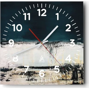 Hodiny Nástěnné hodiny do obýváku 40x40 Abstrakce Tiché hodiny Skleněné hodiny Bez hlučnosti