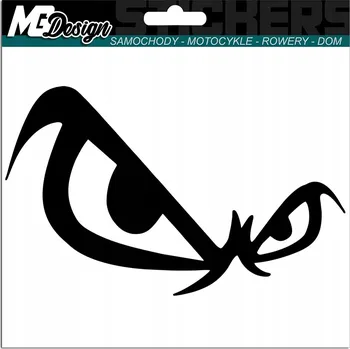 Samolepicí dekorace na vozidlo NÁLEPKA na auto ZLÉ OČI NO FEAR EYES 9x15cm