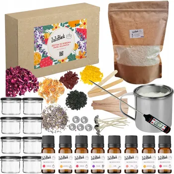 kreativní sada Sada pro výrobu svíček ze sójového vosku jako DÁREK pro děti k Vánocům, 8 kusů