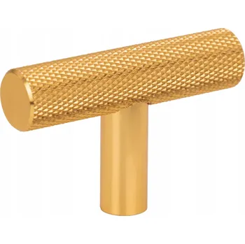 Nábytkové kování Nábytková úchytka reling rýhovaná vroubkovaná kovová zlatá úchytka na skříňku