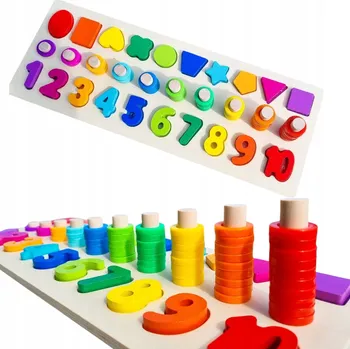 Dřevěná hračka Počítadlo Třídič Montessori Vzdělávací Hračka
