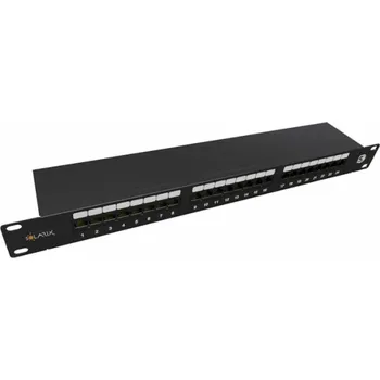 Patch panel 19" patch panel Solarix 24 x RJ45 CAT5E STP 1U SX24-5E-STP-BK-N