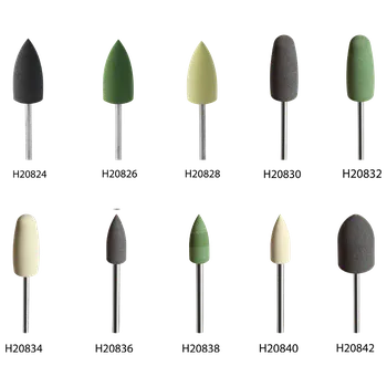 Proclinic Silikonové leštící nástroje na akryl, 10 x 24 mm, 12 ks Varianta: H20832, Hrubost: střední