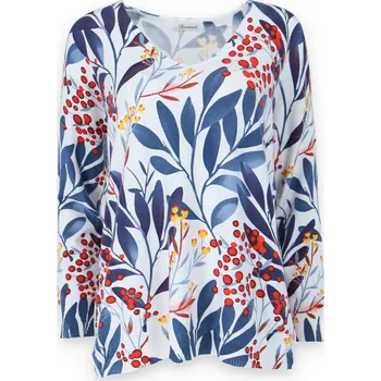 Dámský svetr Svetřík úpletový Damod T24466 oversize barva: bílá