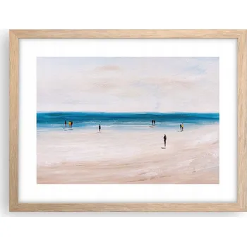Obraz Obraz plakát v rámu světlý dub do obýváku 40x30 pláž foto plakáty na zeď