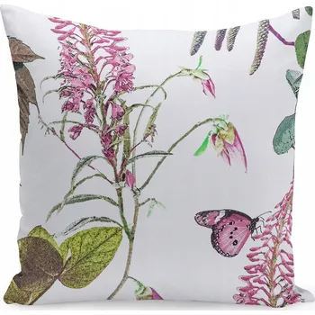 Polštář DEKORAČNÍ POVLEČENÍ NA POLŠTÁŘ 40x40 KVĚTINY MĚKKÉ PŘÍJEMNÉ