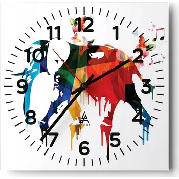 Hodiny Nástěnné hodiny do obýváku 40x40 Abstrakce Tiché hodiny Skleněné hodiny Bez hlučnosti