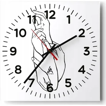 Hodiny Kuchyňské nástěnné hodiny 30x30 Ručičky Skleněné hodiny do obýváku Moderní Tiché