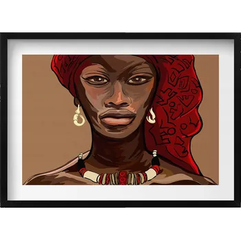 Obraz Moderní nástěnná dekorace Umění - obraz africké ženy 70x50 cm