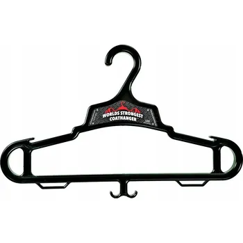 Věšák Černý věšák na bundy, kabáty, vesty, vybavení - udrží 60 kg