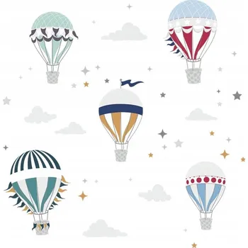 Samolepící dekorace Nálepky na zeď YokoDesign balóny a mráčky DK370 250x300cm