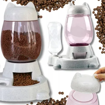 Miska pro psa Automatický dávkovač krmiva z plastu Petjet růžový 2,2 l