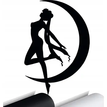 Samolepicí dekorace na vozidlo SAMOLEPKA na auto MĚSÍC ŽENA ANIME 10x15