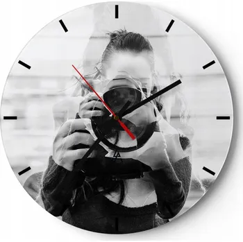 Hodiny Nástěnné hodiny do kuchyně 30x30 Abstrakce Skleněné hodiny do obýváku Tiché