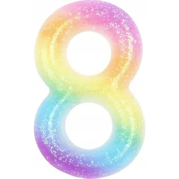 Dortová svíčka NAROZENINOVÉ DORT DORT DUHOVÁ SVÍČKA ČÍSLICE 8