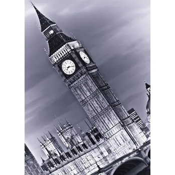 Obraz Plakát Big Ben v noci 3, bez rámu, 39,5 x 55 cm