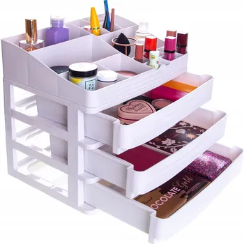 Úložný box ORGANIZÉR na KOSMETIKU Šperky Šperkovnice Kufřík Zásuvky VELMI VELKÝ XXL