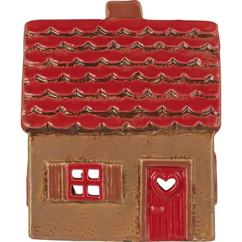 Svícen Ib Laursen Keramický svícen Stillenat Red Roof and Red Door