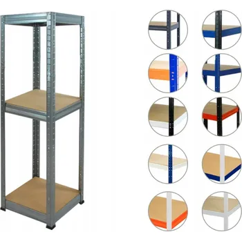 Dílenský regál Kovový regál pozink garážový skladový regál HELIOS 106X060X60 3 polic