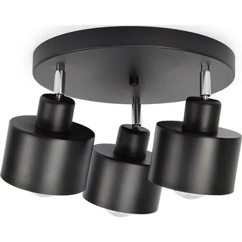Stropní svítidlo Luxolar černé kovové 3-bodové E27 60 W industriální