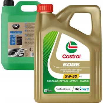 Motorový olej Olej Castrol Edge 5W-30 C3 4L + K2 Nano Sprej 5L