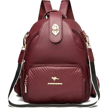 Městský batoh BATOH DÁMSKÝ BATŮŽEK MĚSTSKÝ DO ŠKOLY PRÁCE EKO KŮŽE TAŠKA VINTAGE 2V1