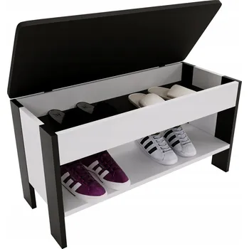 Botník Botník s sedátkem Perfektciecie 80 x 46 x 33 cm bílý