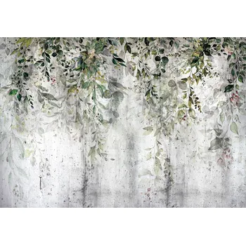 Fototapeta Fototapeta zelené listy příroda beton do ložnice obýváku tapeta 400x280