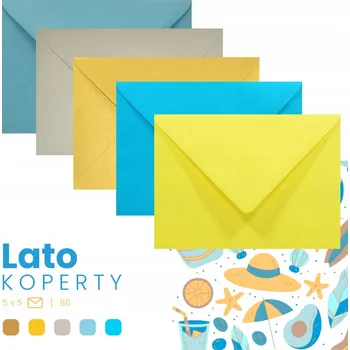Obálka Barevné obálky mix B6 sada Léto - 25 Ks.