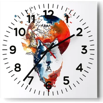 Hodiny Nástěnné hodiny do obýváku 40x40 Abstrakce Tiché hodiny Skleněné hodiny Bez hlučnosti