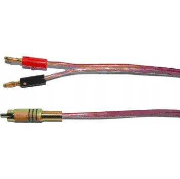Audio kabel Reproduktorový kabel RCA / 2 banánkové konektory 1m
