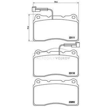 Brzdová destička Brzdové destičky přední Alfa Romeo 166 2.0 V6