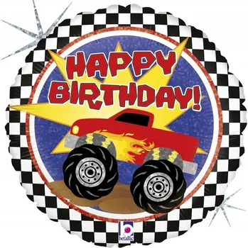 Balónek Fóliový balónek MONSTER TRUCK 46 cm - Všechno nejlepší k narozeninám