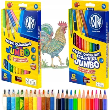 Pastelka Sada pastelek Jumbo 36 barev oboustranné + duhové