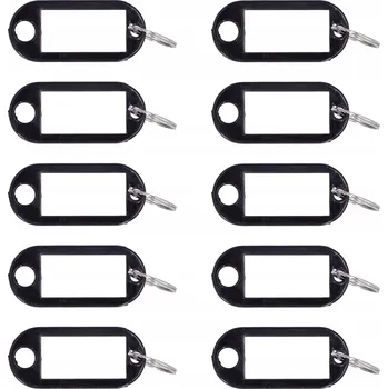 Přívěsky na klíče přívěsek na klíče 10 x Identifikátor přívěsek na klíče, klíčenky ČERNÉ