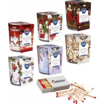 Svíčka Tradiční parafínová svíčka MIX VŮNÍ 4 Bispol 6 ks