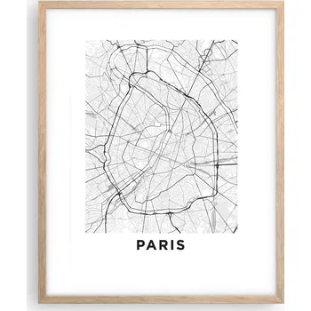 Obraz Obraz plakát na zeď v rámu světlý dub 40x50 město plakáty do obýváku