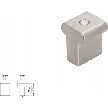 Nábytková úchytka SIRO 2036-16ZN21J3, vzhled nerezové oceli / SWAROVSKI