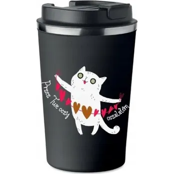 Termohrnek TERMOHRNEK Premium černý VALENTÝN dárek Kočka TVÉ OČI KT_320